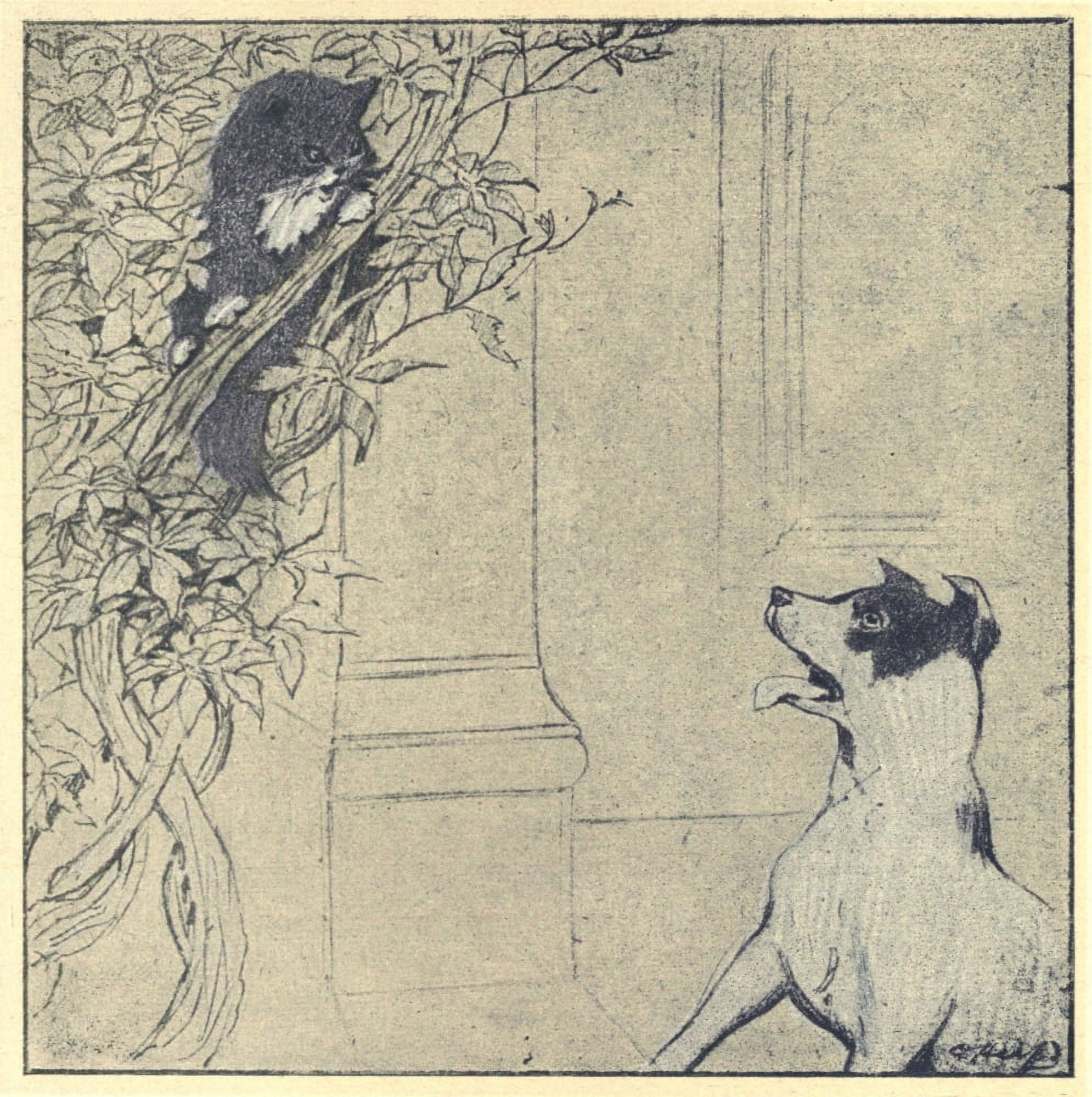 Posterazzi The Rubaiyat of a Persian Kitten 1906 Cornered Canvas Art - Oliver Herford (24 x 36)