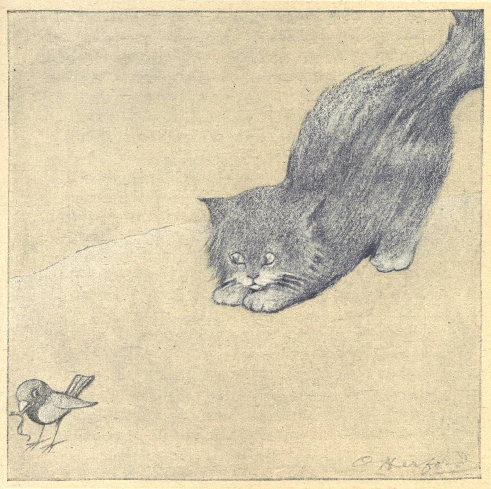 Posterazzi The Rubaiyat of a Persian Kitten 1906 Ready to pounce Canvas Art - Oliver Herford (24 x 36)