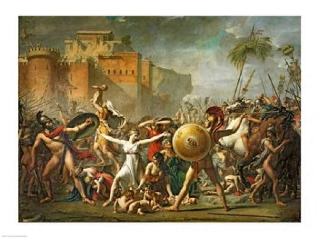 Posterazzi The Sabine Women 1799 Canvas Art - Jacques-Louis David (36 x 24)