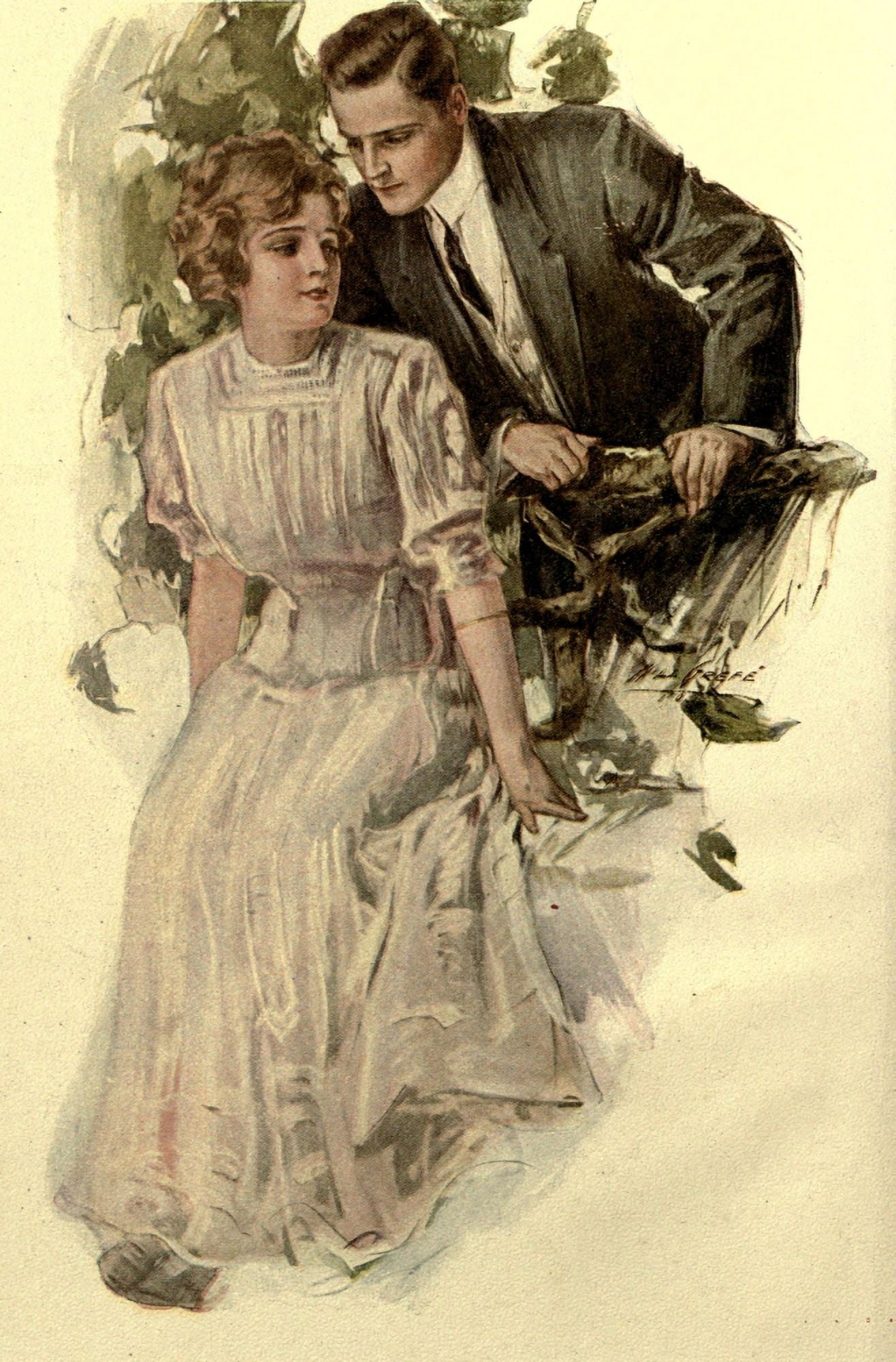 Posterazzi The Sapphire Bracelet c1910 Couple Canvas Art - Will Gref (24 x 36)