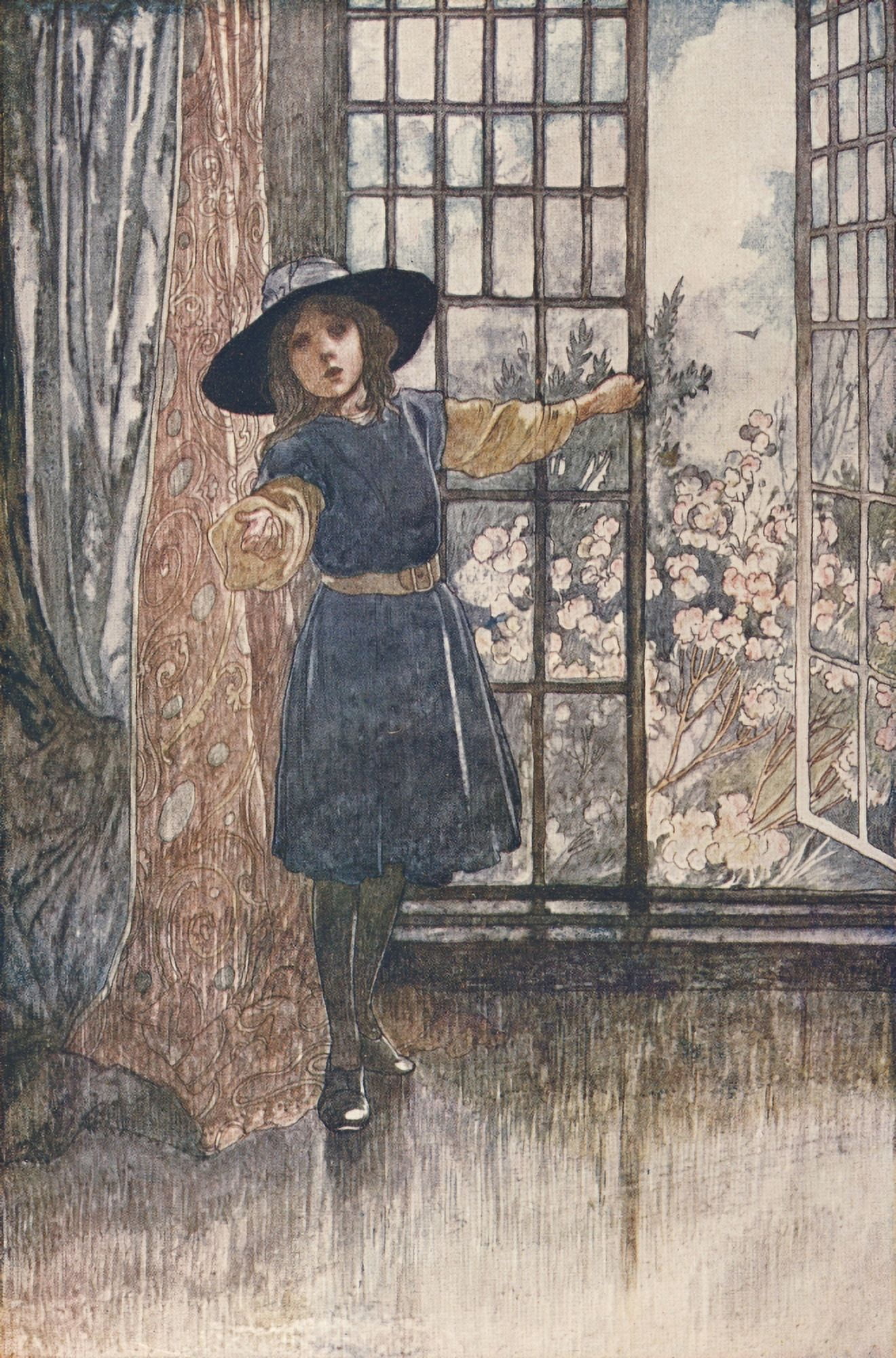 Posterazzi The Secret Garden 1911 Thats fresh air Canvas Art - Charles Robinson (24 x 36)