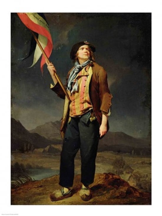 Posterazzi The Singer Chenard Canvas Art - Louis-Leopold Boilly (24 x 36)