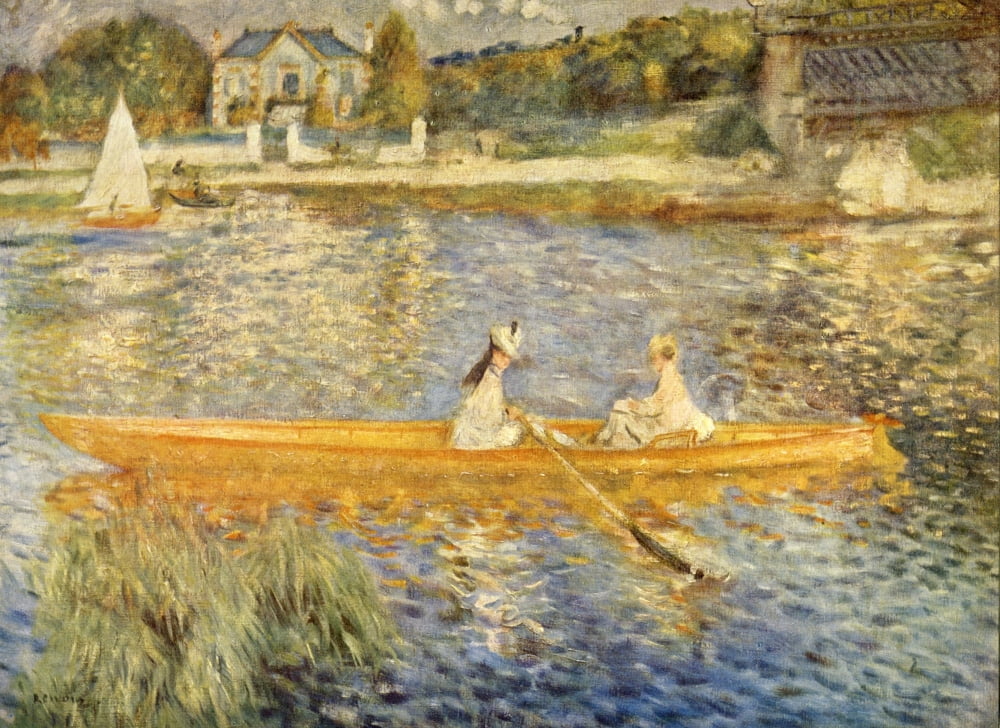Posterazzi The Skiff Canvas Art - Pierre-Auguste Renoir (24 x 36)