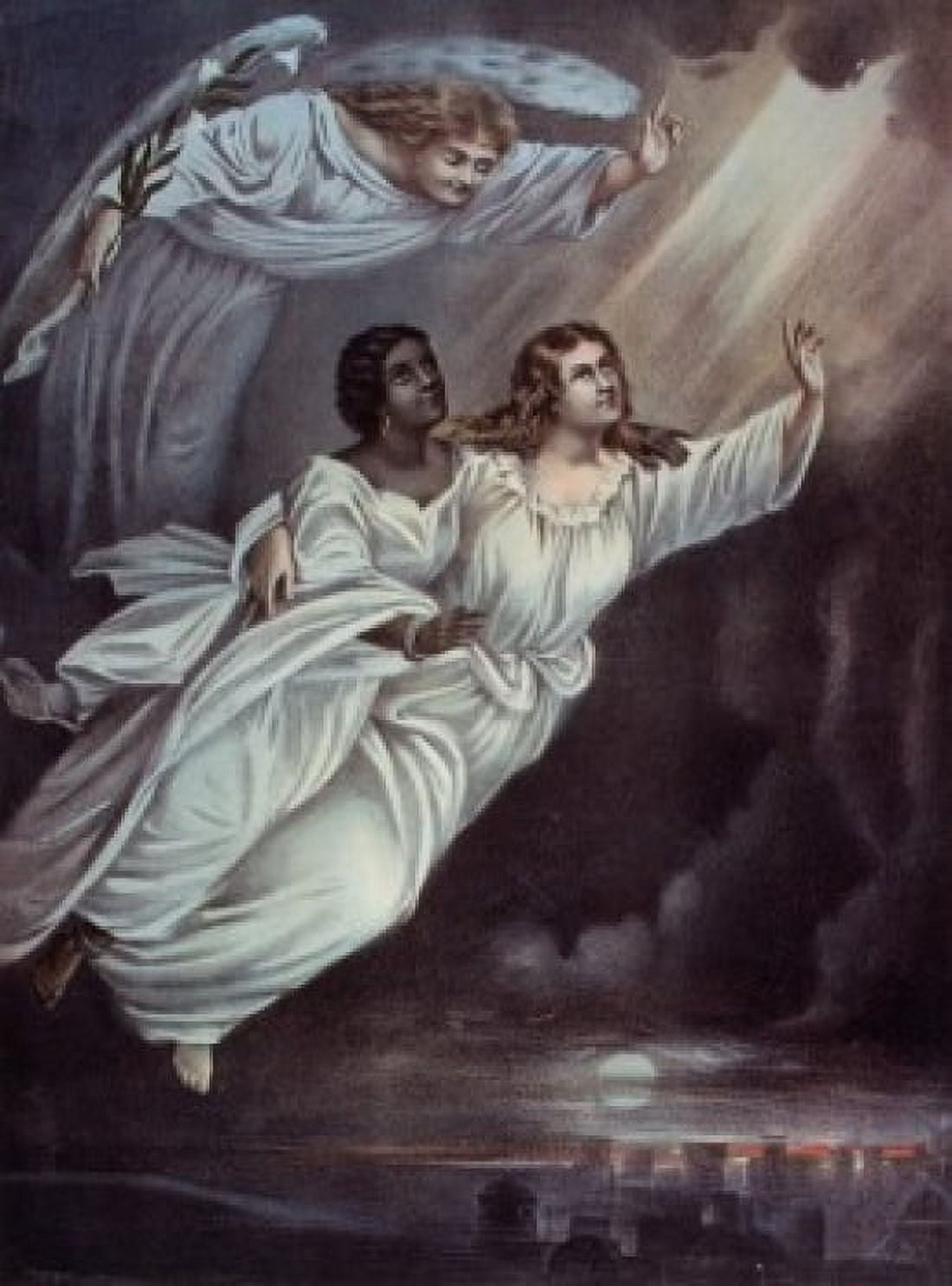 Posterazzi The Spirits Flight Currier & Ives (1834-1907 American) Library of Congress Washington DC USA Canvas Art - Currier and Ives (24 x 36)