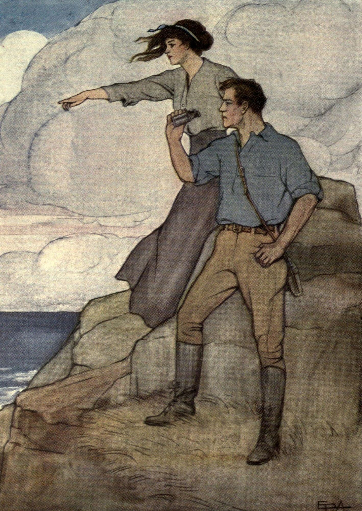 Posterazzi The Stake 1912 See she is coming near Canvas Art - Elenore Plaisted Abbott (24 x 36)