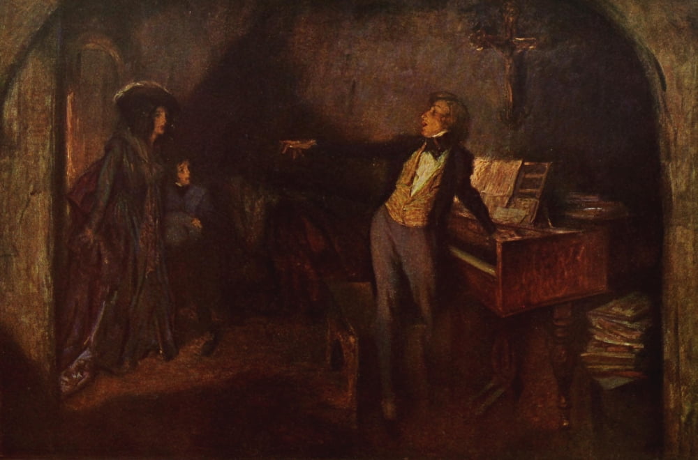 Posterazzi The Steinway Collection 1919 Chopin Canvas Art - Arthur Ignatius Keller (24 x 36)