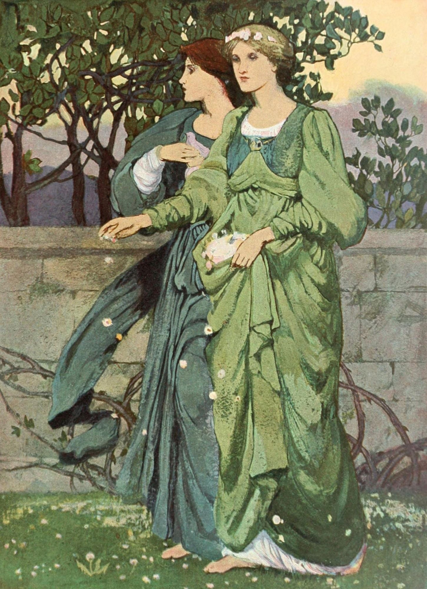 Posterazzi The Studio 1896 Women in Green Canvas Art - Unknown (24 x 36)