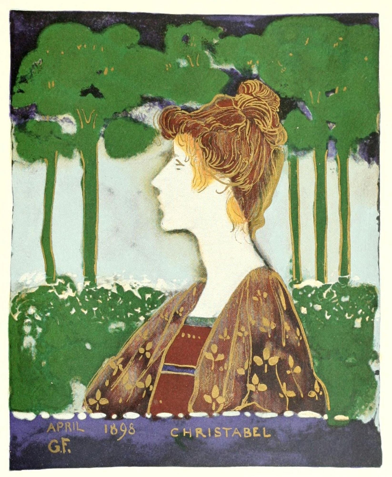 Posterazzi The Studio 1898 Christabel Canvas Art - George James Frampton (24 x 36)