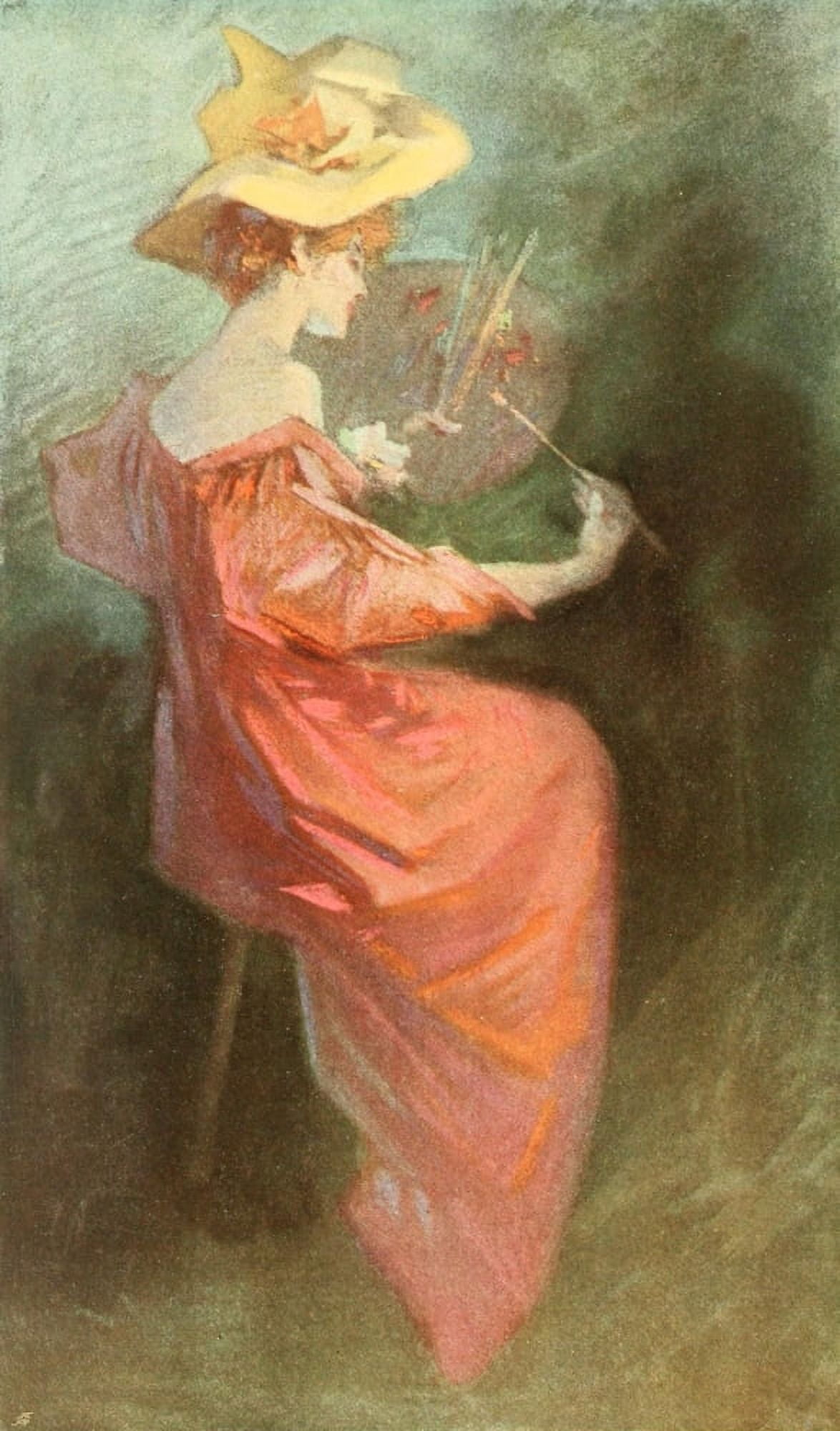 Posterazzi The Studio 1904 La Peinture Canvas Art - Jules Chret (24 x 36)