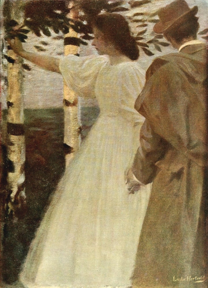 Posterazzi The Studio 1906 A Summer Evening Canvas Art - Ludwig von Herterich (24 x 36)