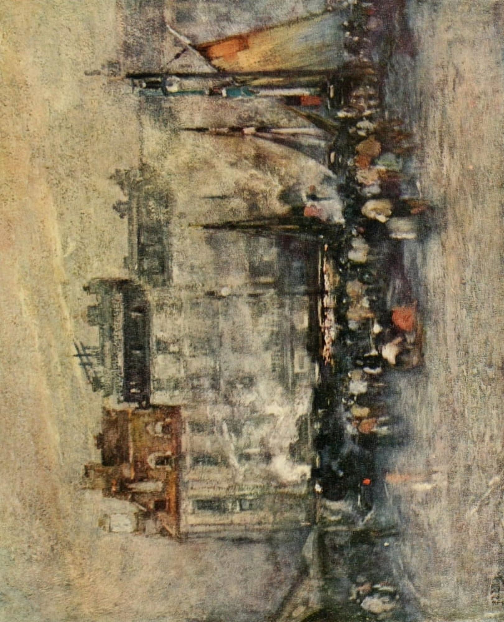 Posterazzi The Studio 1907 Le Depart du Train de Marine Canvas Art - EugÔø?ne Louis Gillot (24 x 36)
