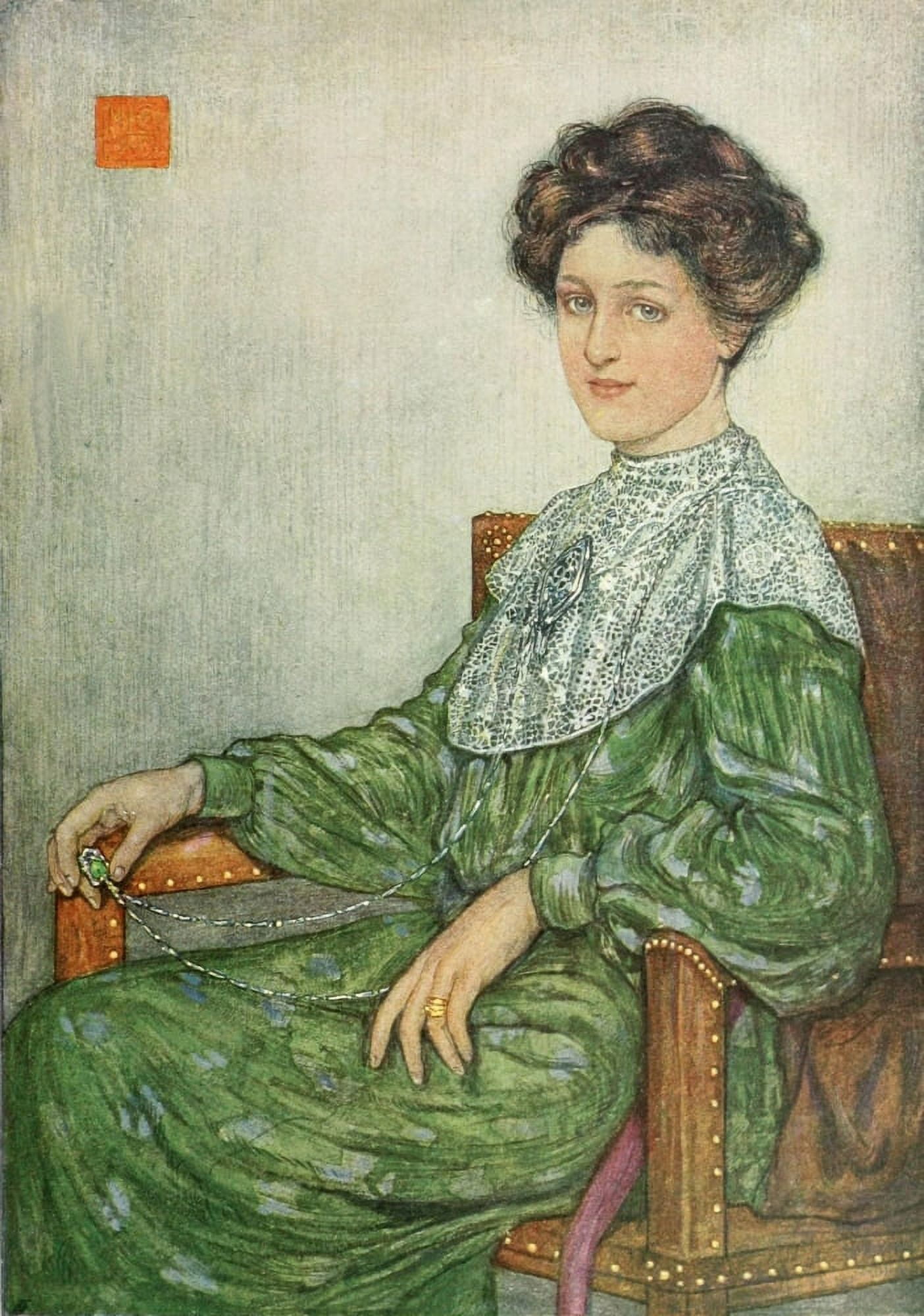 Posterazzi The Studio 1907 Portrait of Mrs J Maltwood Canvas Art - Nico Jungman (24 x 36)
