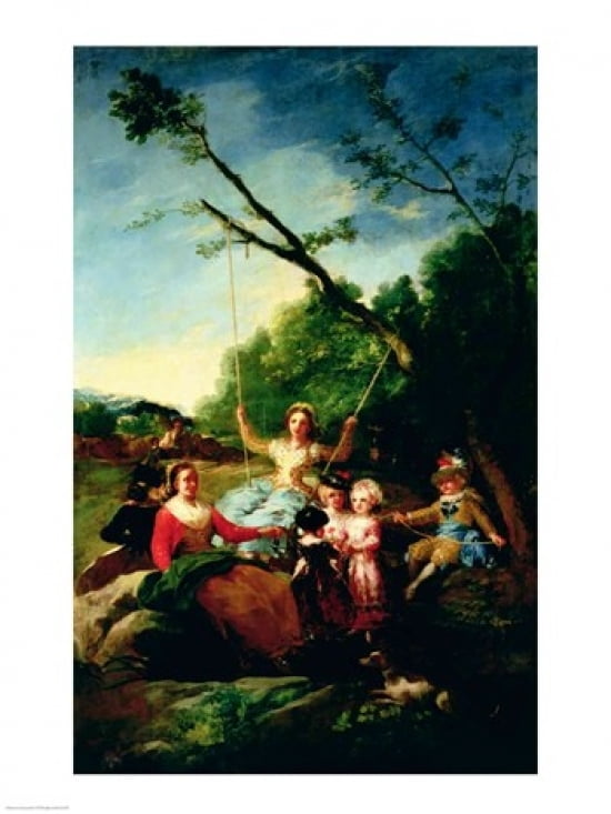 Posterazzi The Swing Canvas Art - Francisco De Goya (24 x 36)