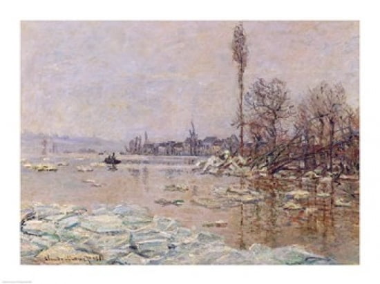 Posterazzi The Thaw 1880 Canvas Art - Claude Monet (36 x 24)