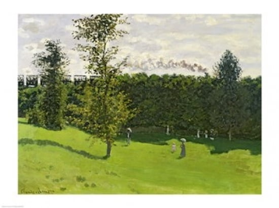 Posterazzi The Train in the Country c1870-71 Canvas Art - Claude Monet (36 x 24)