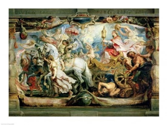 Posterazzi The Triumph of the Church over Fury Hatred and Discord Canvas Art - Peter Paul Rubens (36 x 24)