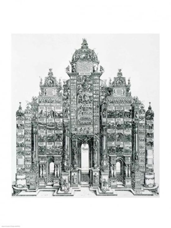 Posterazzi The Triumphal Arch of Emperor Maximilian I of Germany Canvas Art - Albrecht Durer (24 x 36)