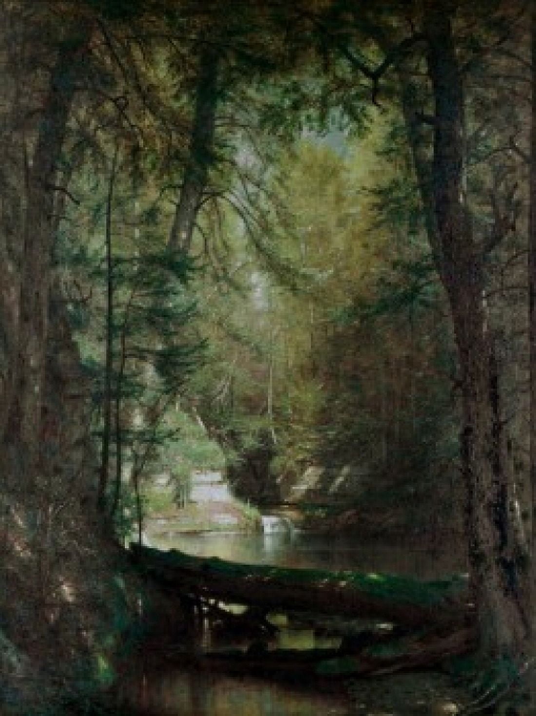 Posterazzi The Trout Pool Worthington Whittredge (1820-1910 American) Oil On Canvas Canvas Art - Worthington Whittredge (24 x 36)