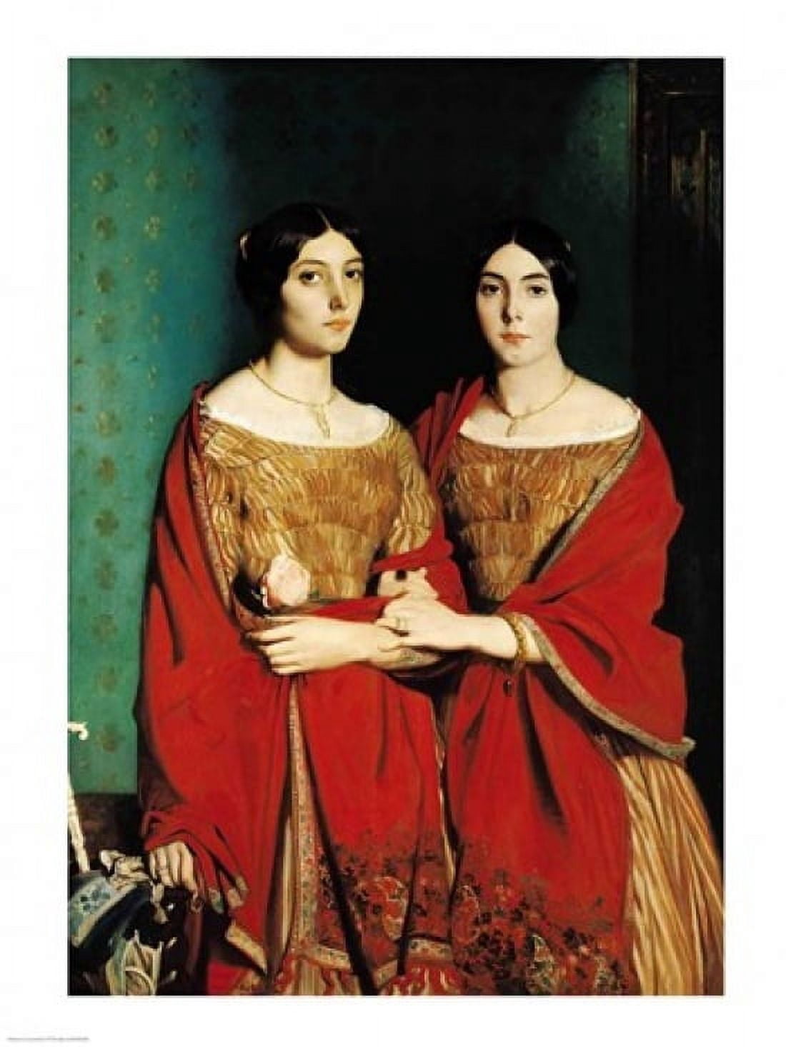 Posterazzi The Two Sisters Canvas Art - Theodore Chasseriau (24 x 36)