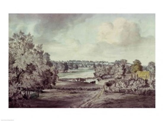 Posterazzi The Valley of the Stour with Langham church in the distance Canvas Art - John Constable (36 x 24)