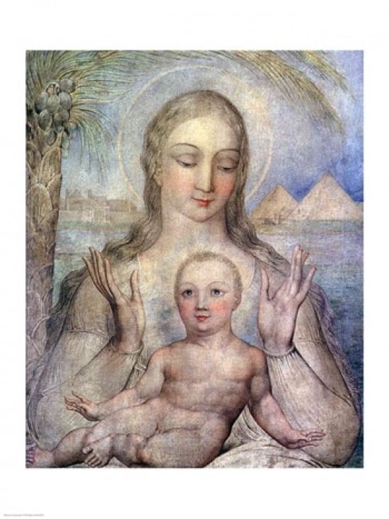 Posterazzi The Virgin and Child in Egypt 1810 Canvas Art - William Blake (24 x 36)