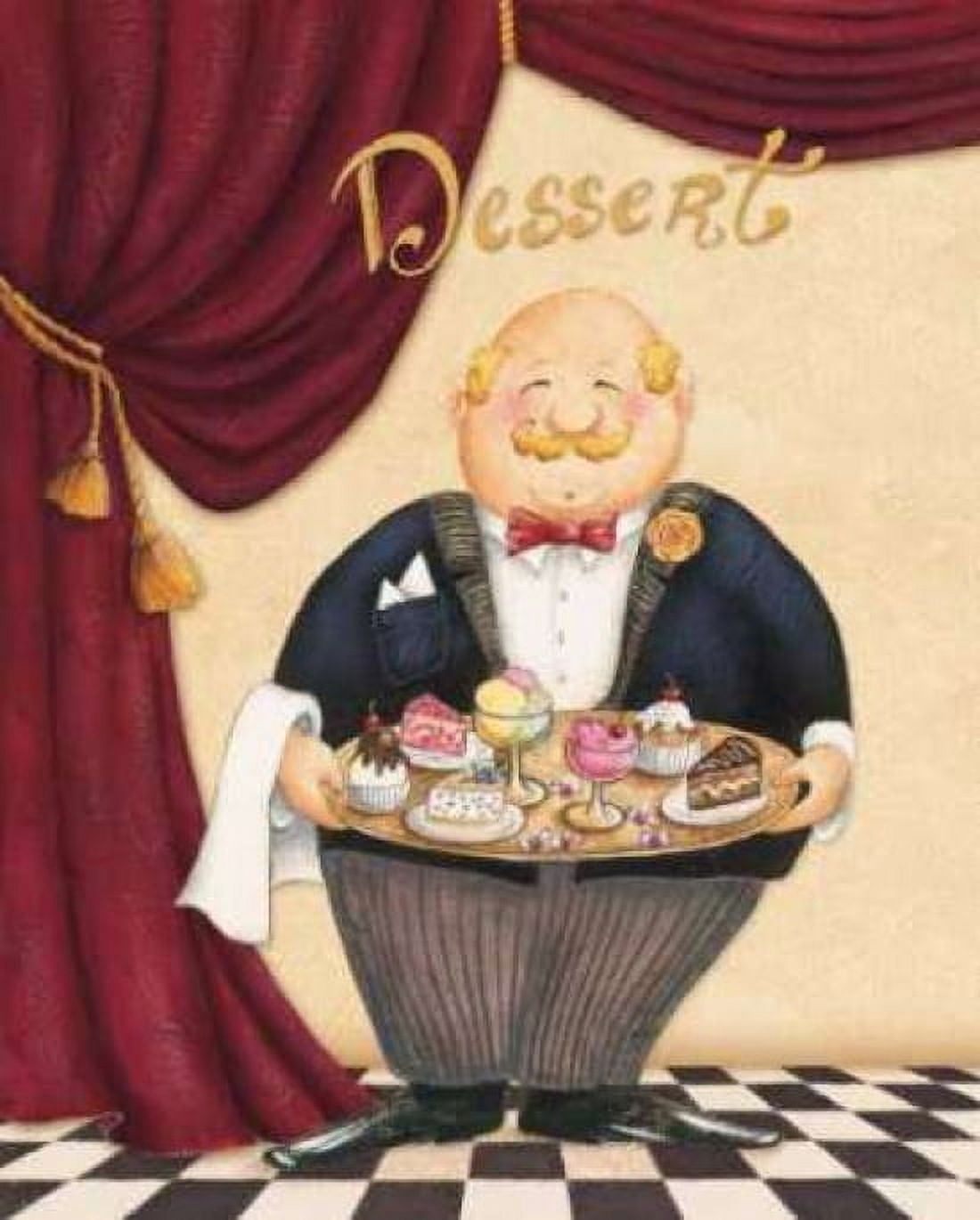 Posterazzi The Waiter - Dessert Canvas Art - Daphne Brissonnet (24 x 30)