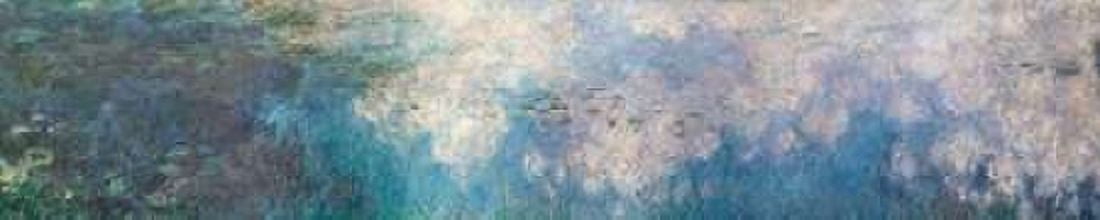 Posterazzi The Water Lilies - The Clouds Canvas Art - Claude Monet (12 x 36)