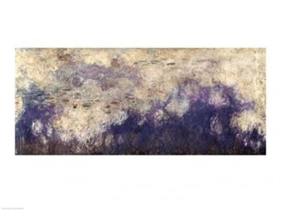 Posterazzi The Waterlilies - The Clouds (central section) 1915-26 Canvas Art - Claude Monet (36 x 24)