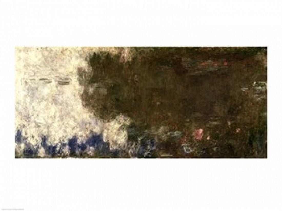 Posterazzi The Waterlilies - The Clouds (right side) 1914-18 Canvas Art - Claude Monet (36 x 24)