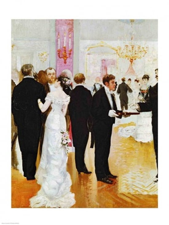 Posterazzi The Wedding Reception Canvas Art - Jean Beraud (24 x 36)