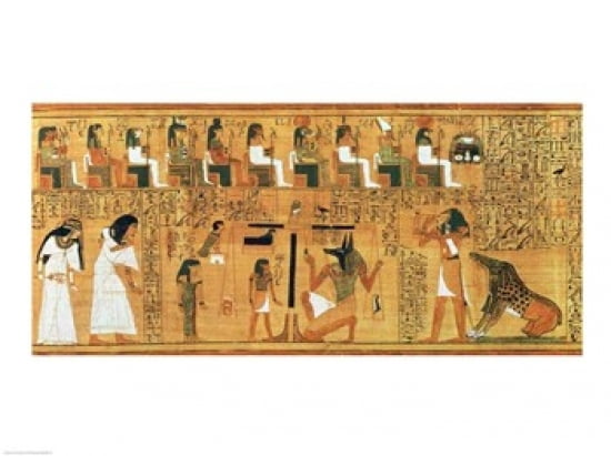 Posterazzi The Weighing of the Heart against the Feather of Truth Canvas Art -  (36 x 24)