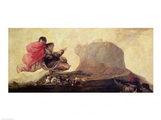 Posterazzi The Witches Sabbath Canvas Art - Francisco De Goya (36 x 24)