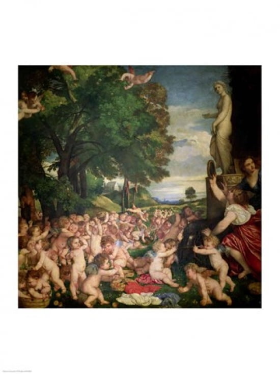 Posterazzi The Worship of Venus 1519 Canvas Art - Titian (24 x 36)