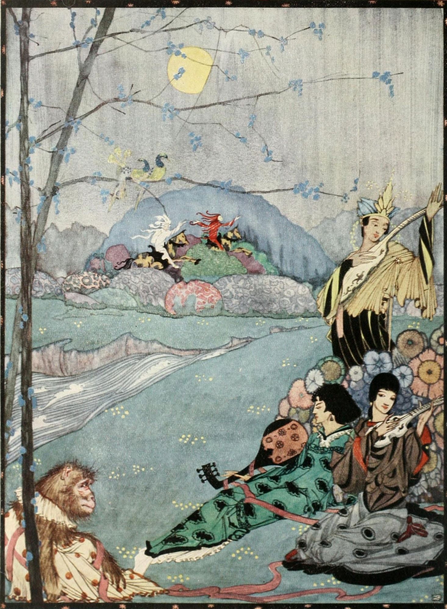 Posterazzi The Years at the Spring 1920 Dark-haired musicians Canvas Art - Harry Clarke (24 x 36)