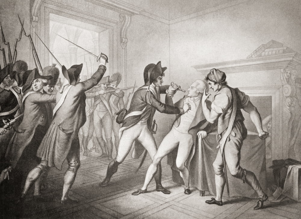 Posterazzi The arrest of Robespierre Maximilien Fran Canvas Art - Ken Welsh Design Pics (32 x 24)