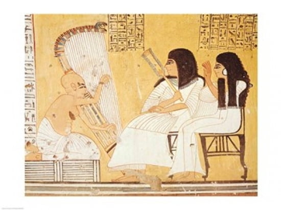 Posterazzi The deceased and his wife listening to a blind harpist Canvas Art - (36 x 24)