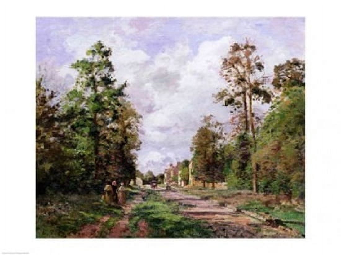 Posterazzi The road to Louveciennes at the edge of the wood 1871 Canvas Art - Camille Pissarro (36 x 24)