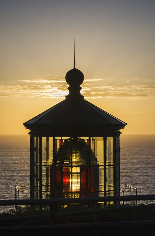 Posterazzi The sun sets at Cape Meares Lighthouse Oregon United States of America Canvas Art - Robert L Potts Design Pics (24 x 38)