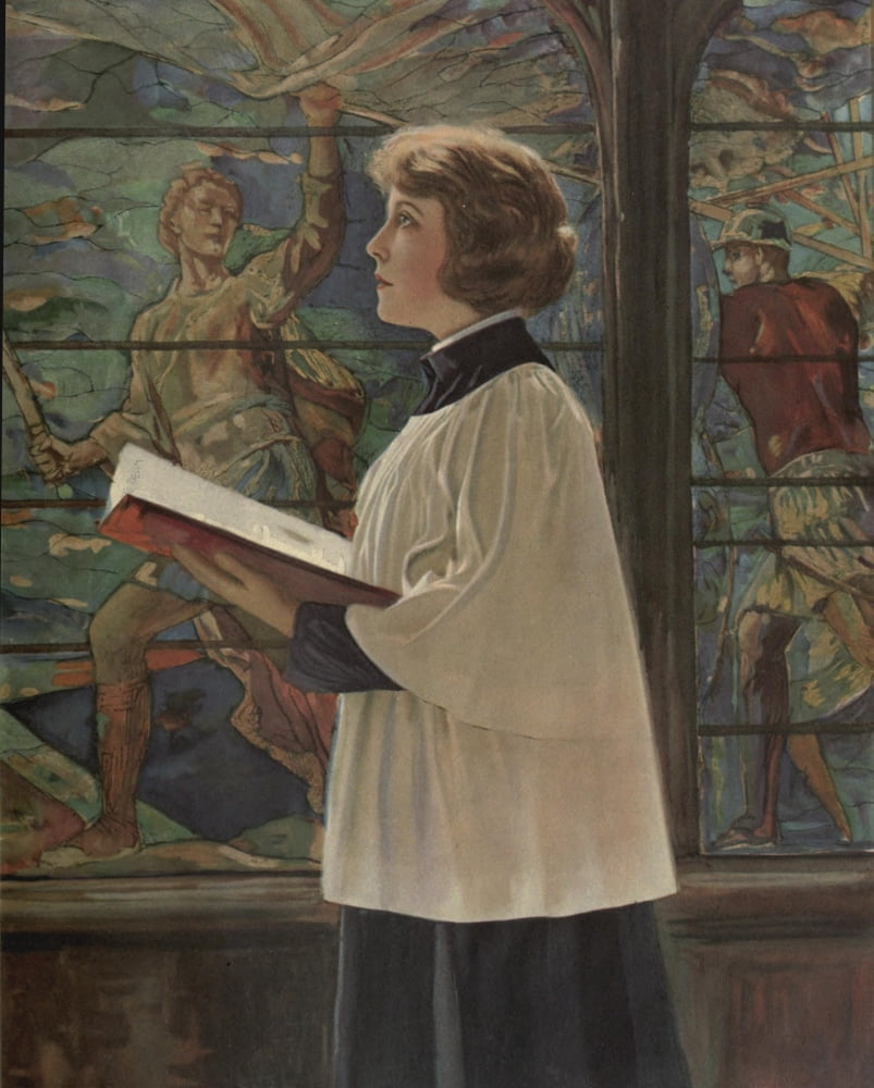 Posterazzi Theatre Magazine 1918 Choir-girl Canvas Art - Unknown (24 x 36)