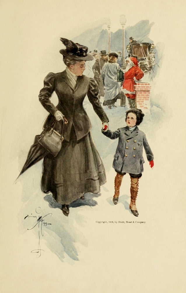 Posterazzi Their Hearts Desire 1909 Does Santa Claus make live things Canvas Art - Harrison Fisher (24 x 36)