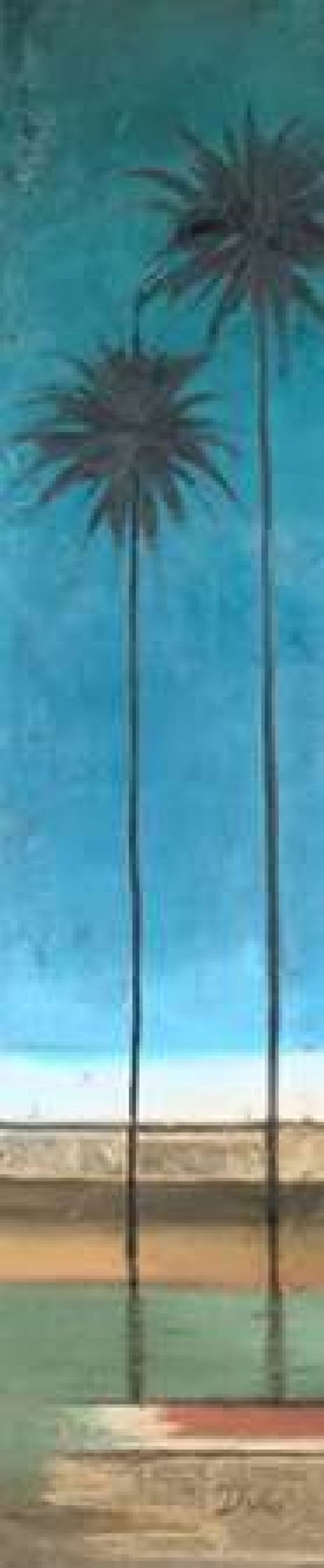 Posterazzi Thin Palms I - In Coastal Colors Canvas Art - Patricia Pinto (12 x 36)