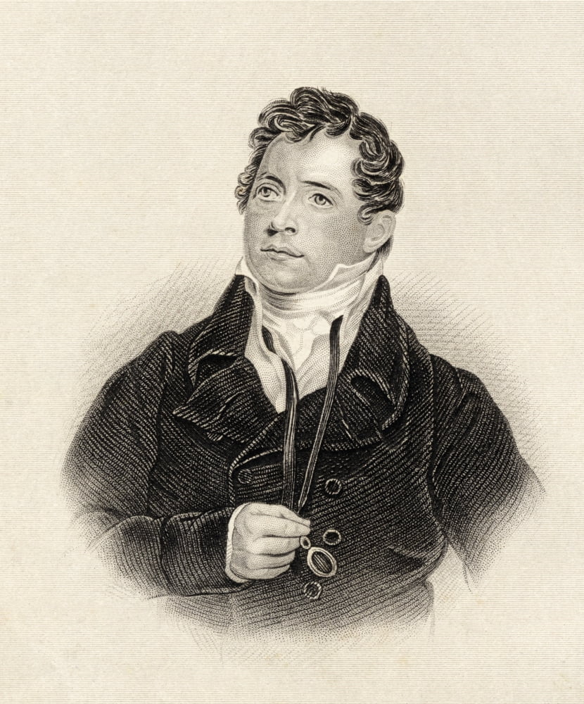 Posterazzi Thomas Moore 1779 To 1852 Irish Poet Singer Songwriter And Entertainer The Poetical Works Of Thomas Moore Canvas Art - Ken Welsh  Design Pics (26 x 32)