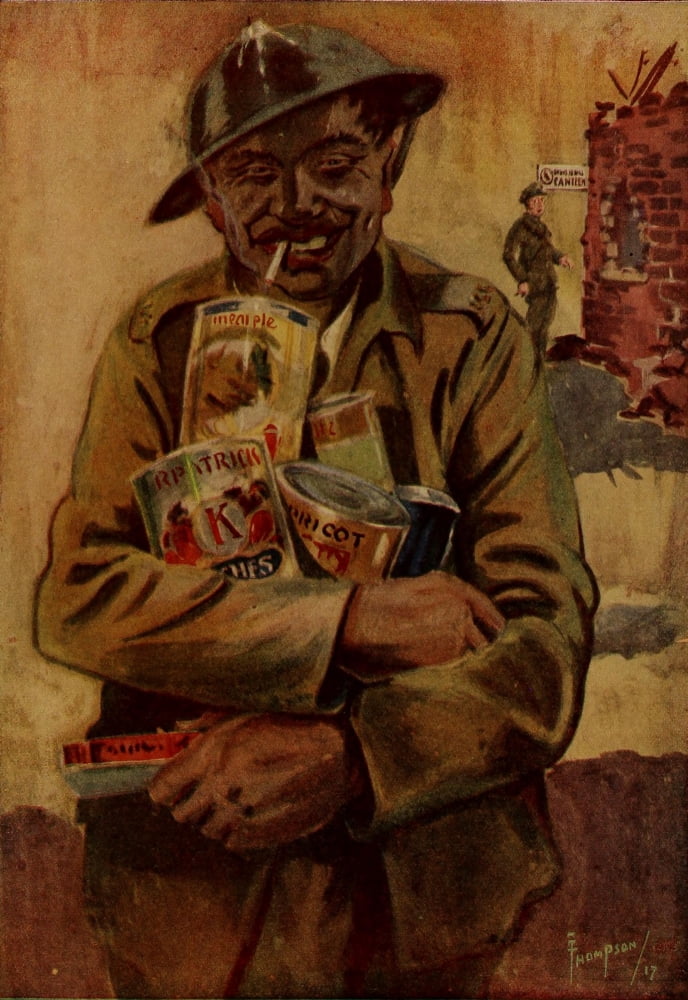 Posterazzi Thompson New Zealand at the Front 1917 Private Puripeef Plenty Kai up there Canvas Art - Thompson (24 x 36)