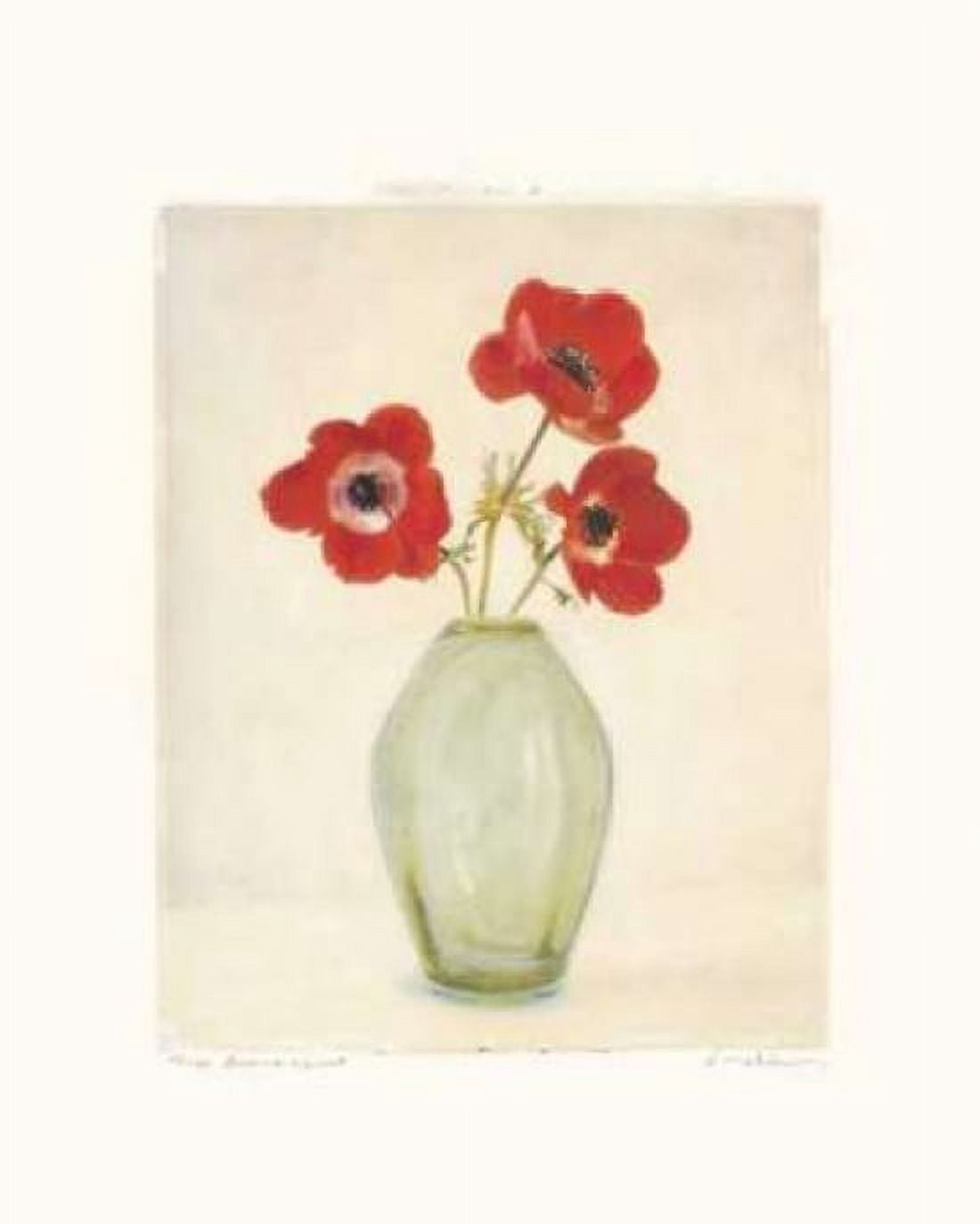 Posterazzi Three Anemones Canvas Art - Amy Melious (24 x 30)