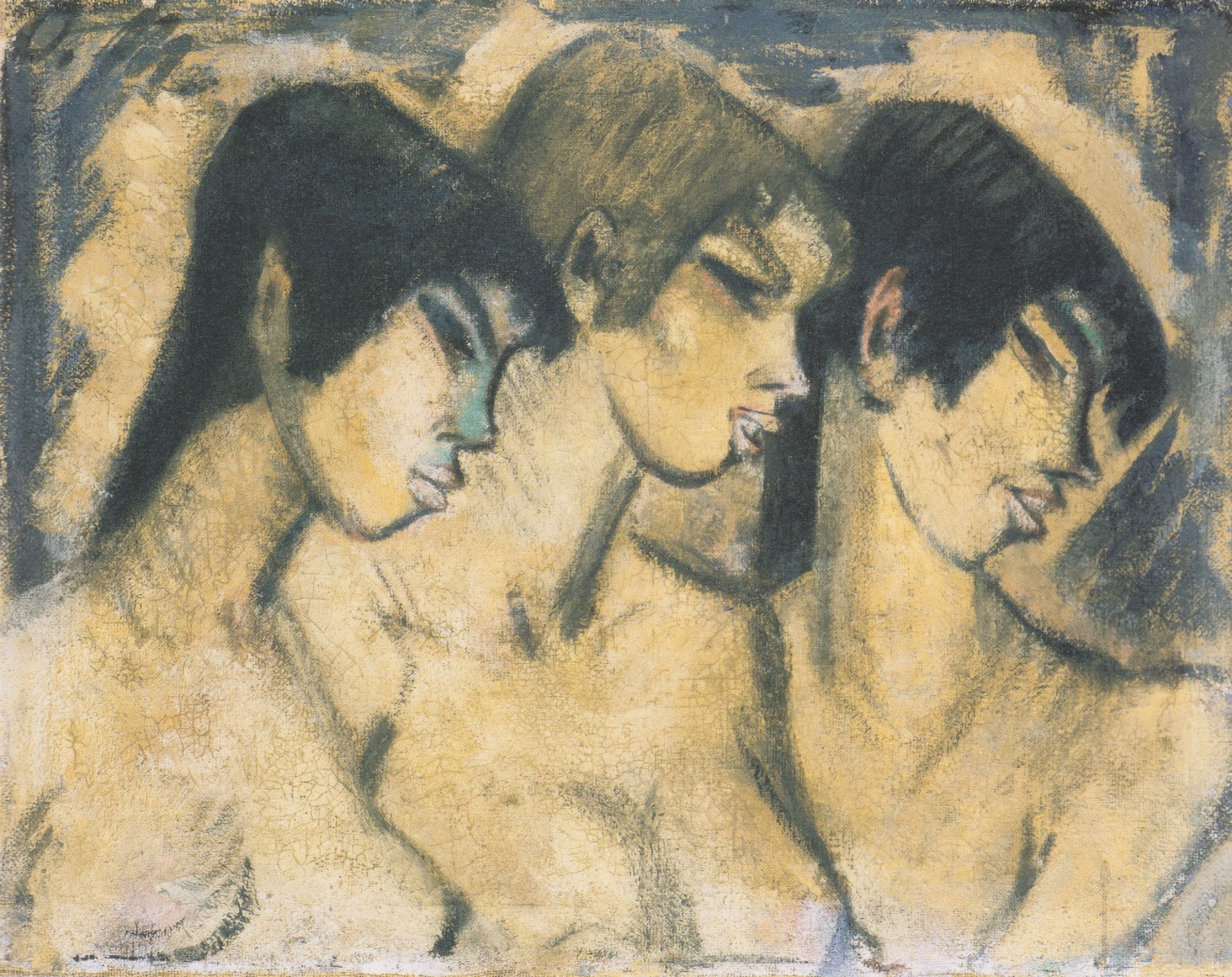 Posterazzi Three Girls in profile c1918 Canvas Art - Otto Mueller (24 x 36)