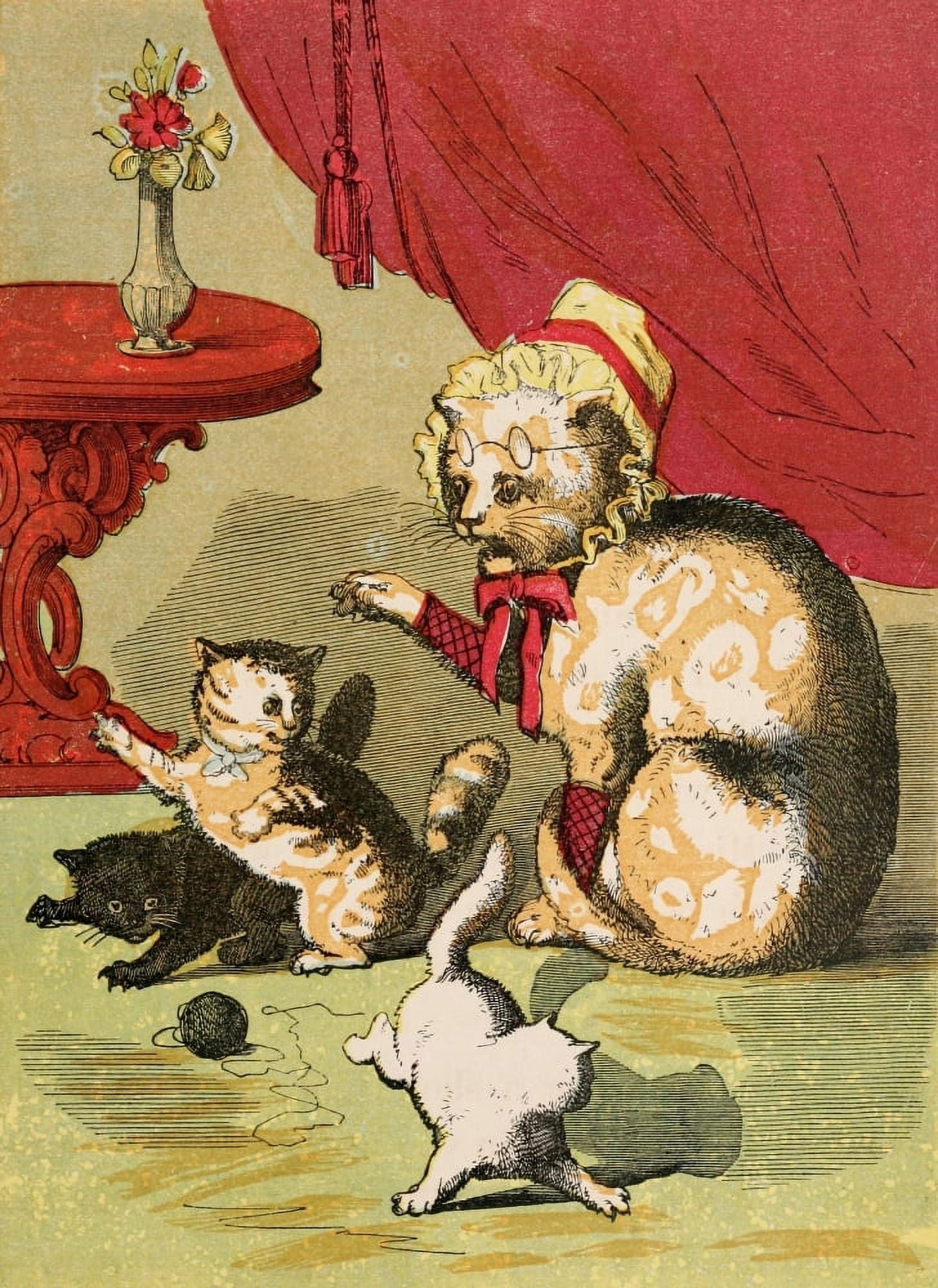 Posterazzi Three Little Kittens 1859 Kittens are scolded Canvas Art - RM Ballantyne (24 x 36)