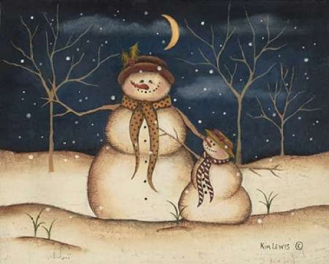 Posterazzi Three Snowmen Canvas Art - Kim Lewis (24 x 30)