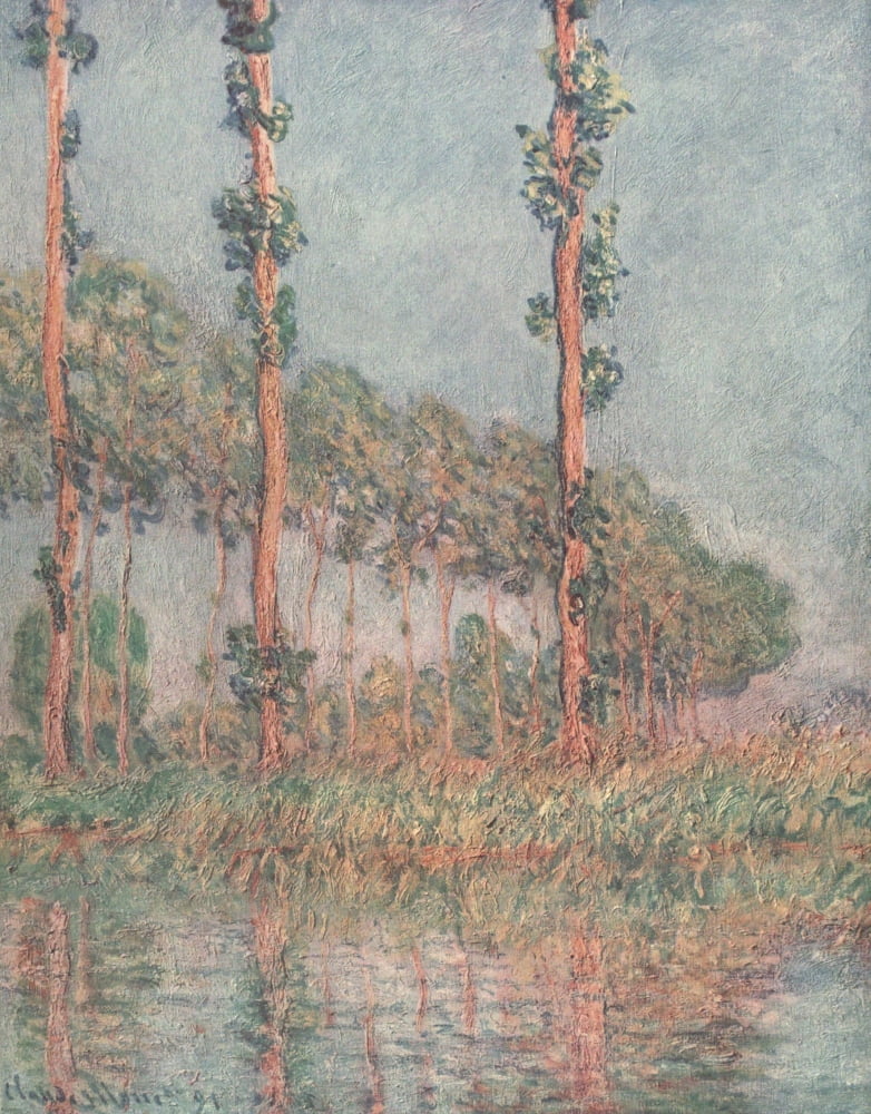 Posterazzi Three trees autumn effect Canvas Art - Claude Monet (24 x 36)