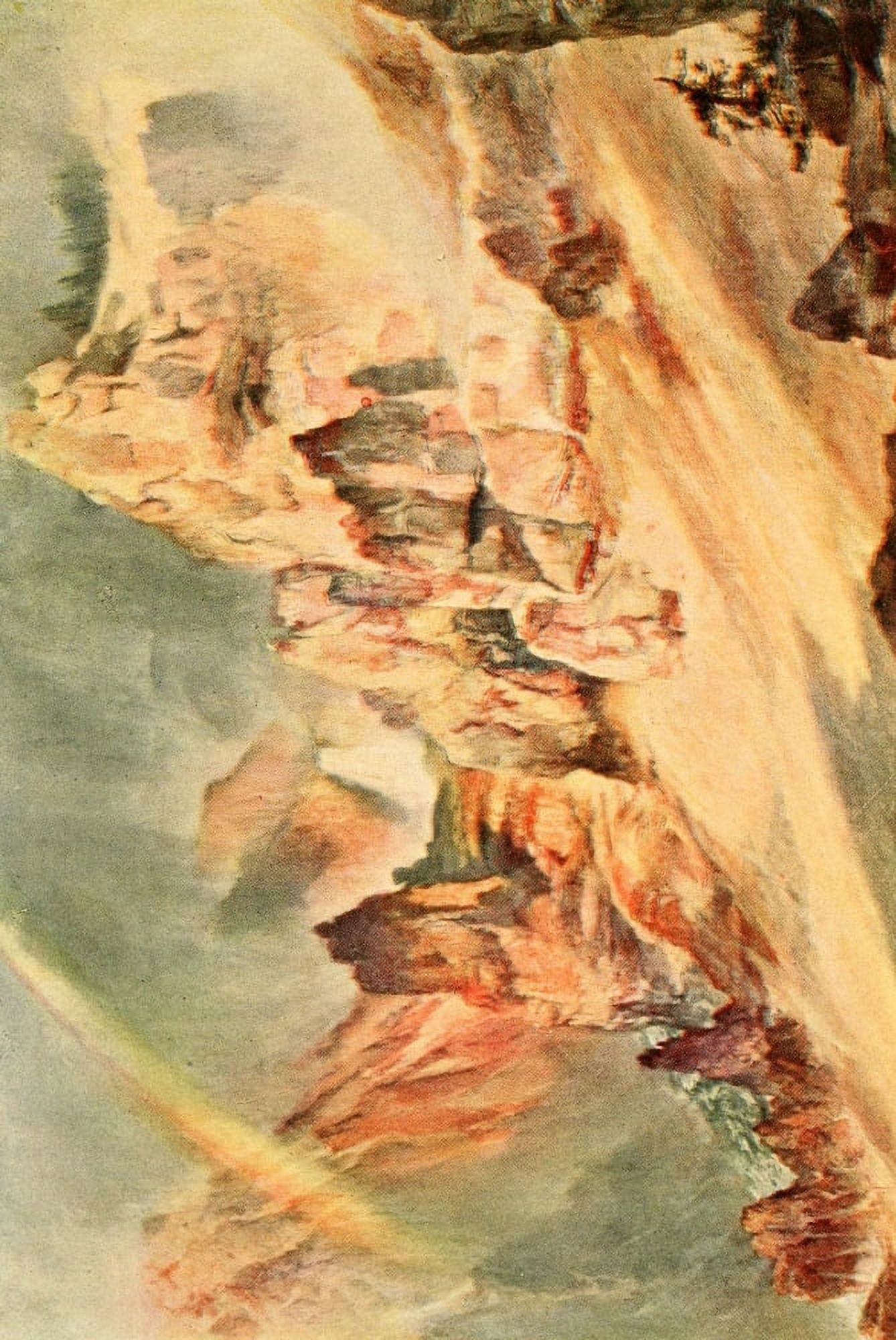 Posterazzi Three wonderlands of the American West 1912 Canyon in Yellowstone Canvas Art - Thomas Moran (24 x 36)