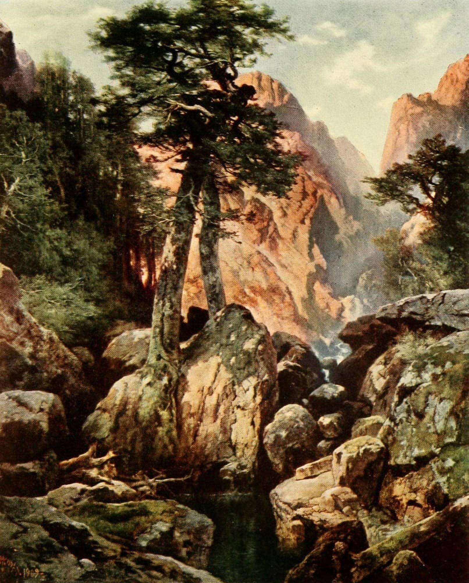 Posterazzi Three wonderlands of the American West 1912 Tolte Gorge Colorado Canvas Art - Thomas Moran (24 x 36)